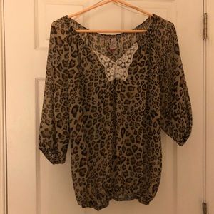 cheetah Print Blouse